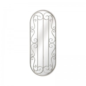 Decoration Metal Frame Oval Framed Wall Mirror 38668