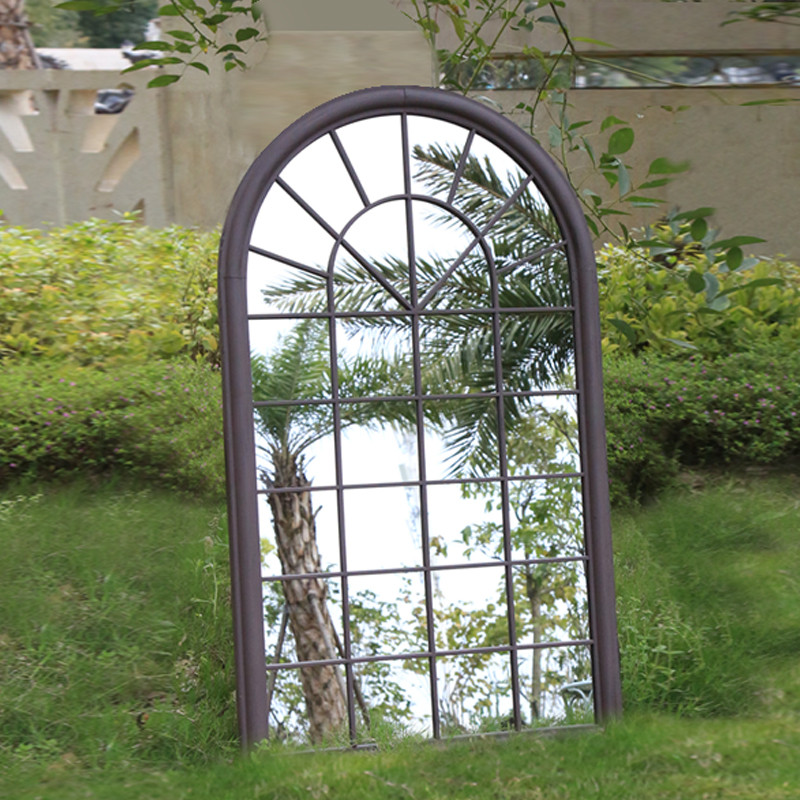 Antique Iron Frame Floor Wall Home Decoration Mirror Glass 80254