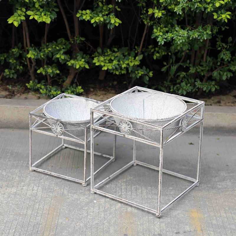 China Wholesale Outdoor Planter Pot Pricelist -
 Antirust Small Flower Pots Stand Planters Floor Display Rack 7315 – Powerlon