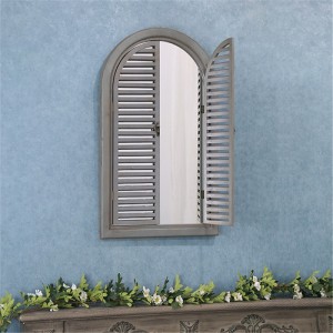 Cheap Decor Wood Frame Wall Floor Mirrors Arch Window 34077