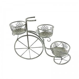 Decorative Garden Artificial Bicycle Flower Pots Plants Stand Holder Shelf 7686