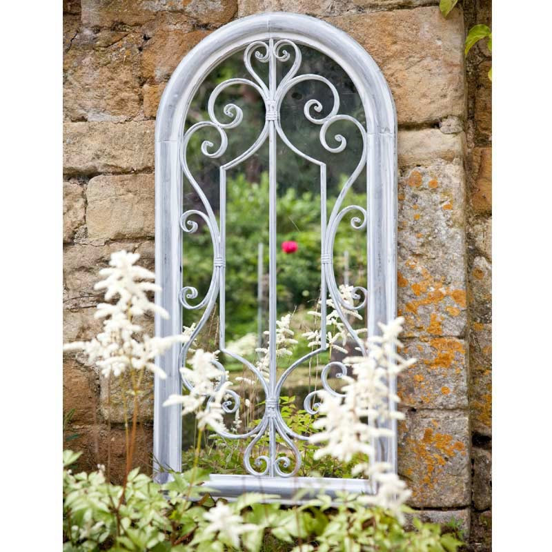 Decorative vertical wall mirror entryway vanity Arch Window Mirror 34270