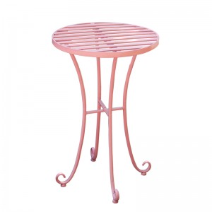Design Pink Wrought Iron Small Side Table 38437