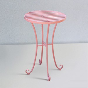 Design Pink Wrought Iron Small Side Table 38437