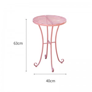 Design Pink Wrought Iron Small Side Table 38437