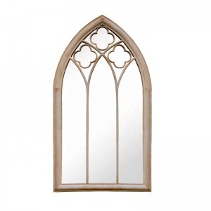 French Style Classic Iron Framed Arched Window Metal Mirrors 36555