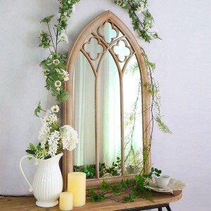 French Style Classic Iron Framed Arched Window Metal Mirrors 36555