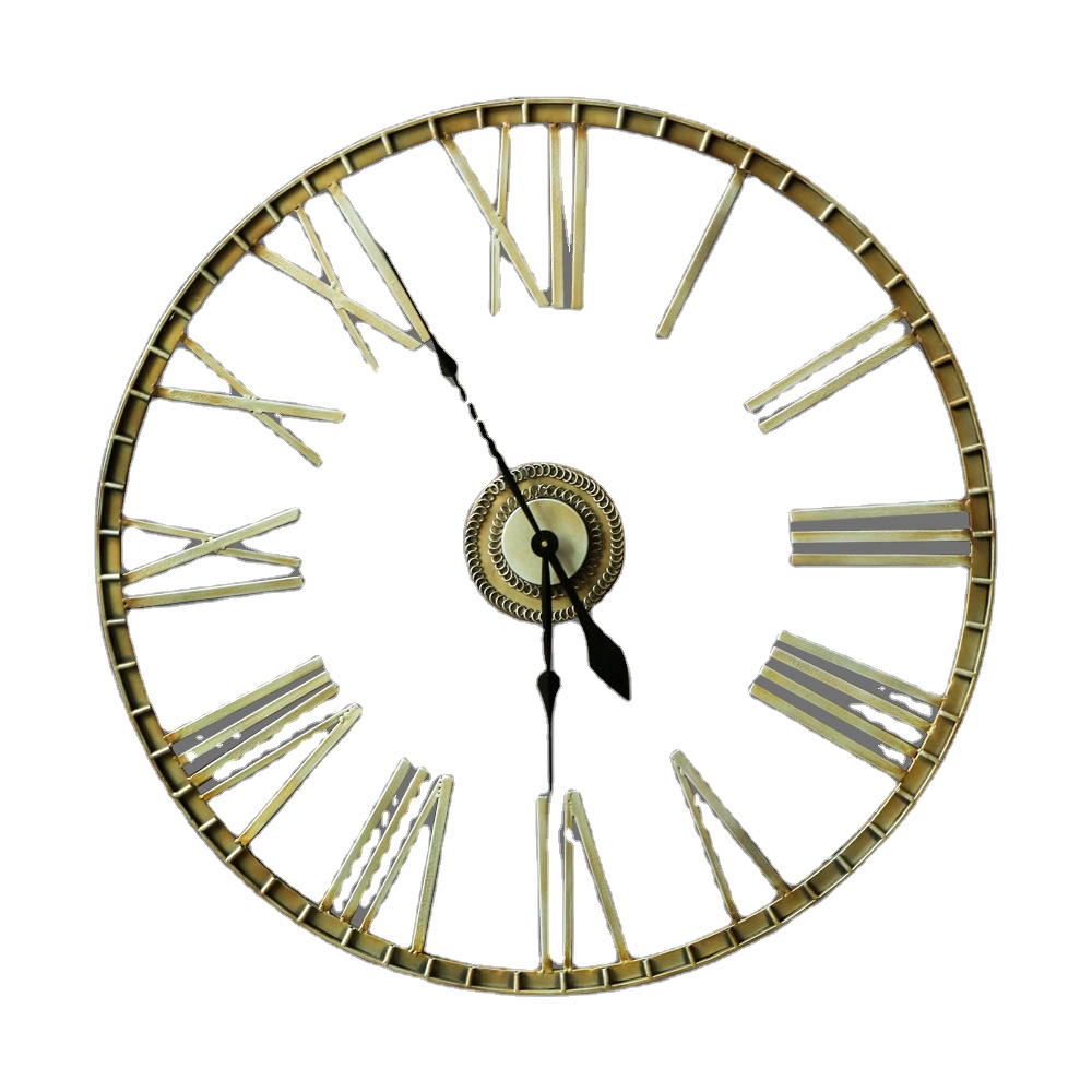 Buy Cheap Latest Outdoor Furniture Exporters -
 Fuzhou Powerlon Round Oversized Ancient Roman Numeral Style Silent Quartz Movement Wall Clock 35465 – Powerlon