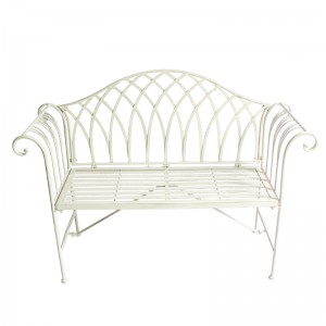 Garden Bench Seat Chair Metal Gothic Outdoor Patio Wrought Iron Vintage 8671