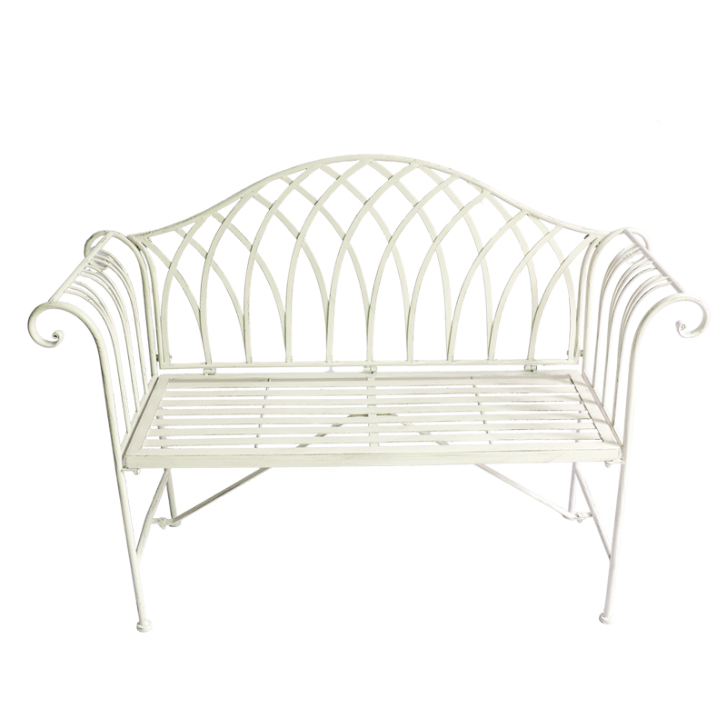 Garden Bench Seat Chair Metal Gothic Outdoor Patio Wrought Iron Vintage 8671 Featured Image