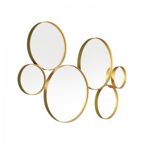 Golden Round Assorted Sizes Set Decorative Wall Mirrors 38403