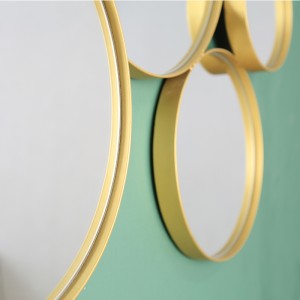 Golden Round Assorted Sizes Set Decorative Wall Mirrors 38403