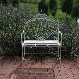 Wholesale designer New Hand Crafted Decorative Metal Garden Patio Benches 36429