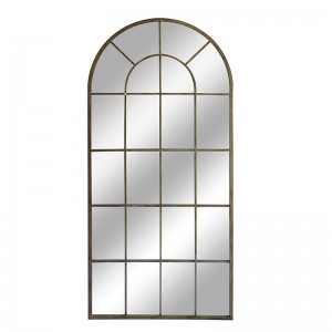 Handcrafted Decorative Vintage Wrought Iron Framed Outdoor Indoor Floor Standing Wall Mounted Mirror 80230