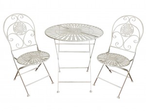 Outdoor Garden Furniture Metal Iron Folding Table And Chair Garden Bistro Sets 7403