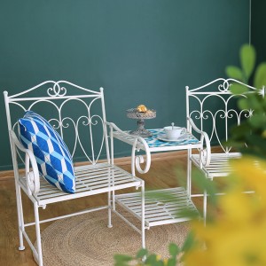 Modern Metal Outdoor Teak Garden Patio Bench Table Chair Online 38418