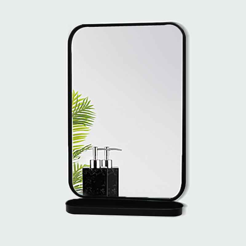 Modern Wall Mounted Wall Mirror Cabinet Metal Decorative Bathroom Mirrors with Shelf 36071