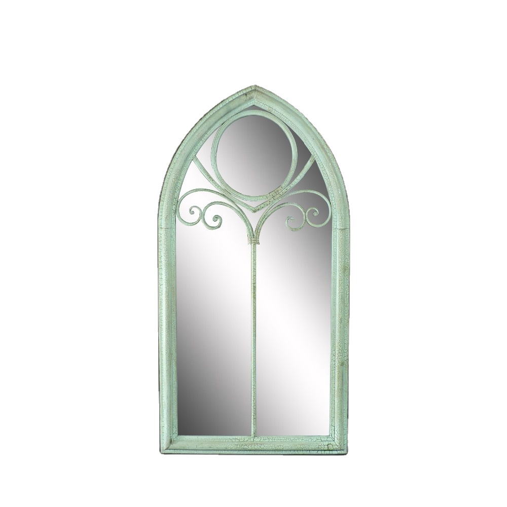 Indoor and Outdoor Antique Green Handmade Metal Frame Venice Mirror Decorative Wall 34116 Featured Image