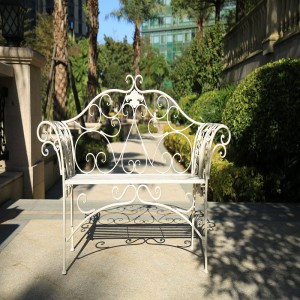 Outdoor Metal Benches Patio Seating Patio Lawn Garden Wedding bench Chair 8574