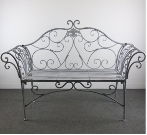 Outdoor Metal Benches Patio Seating Patio Lawn Garden Wedding bench Chair 8574