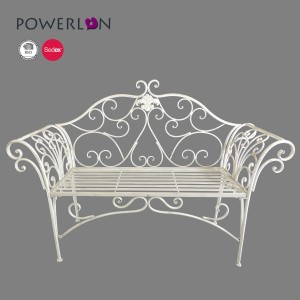 Outdoor Metal Benches Patio Seating Patio Lawn Garden Wedding bench Chair 8574