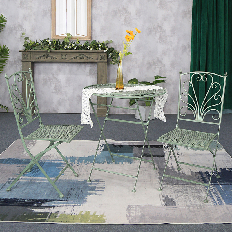 Patio Furniture Sets Metal Folding Patio Table and Chairs 8081 8082 Featured Image