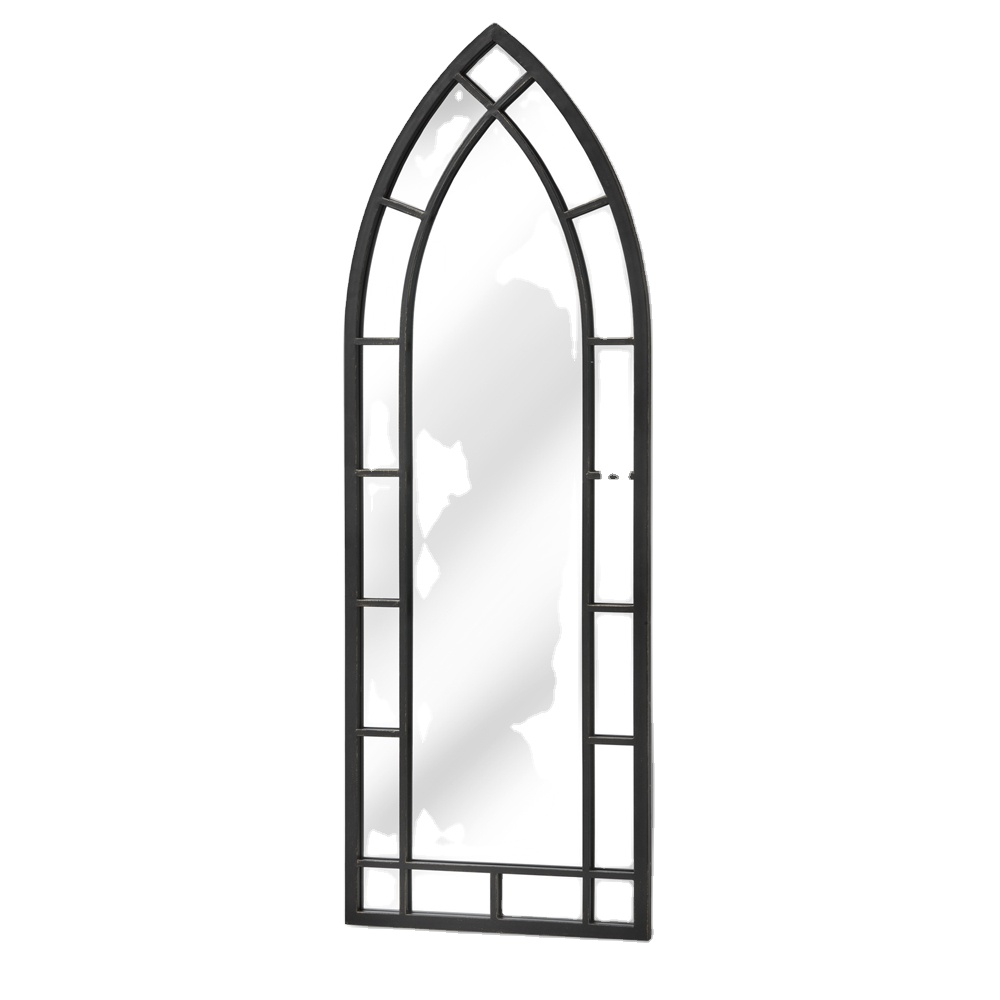 Wall Mirror Black Frame Window Pane Decoration for Living Room Entryway 33343