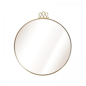 Wholesale Fashion Antique Gold Wall Mounted Round Hanging circle mirror 38456