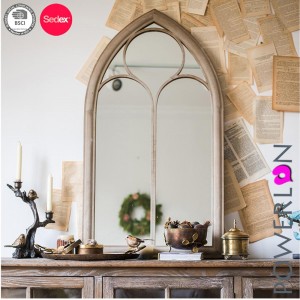 Wholesale French Style Antique Arched Framed Full lengths Wall Mirror Espejo de pared 33301