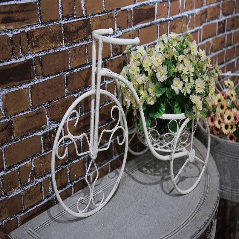 Wholesale Metal Crafts Bicycle Flower Planter Stand 6425_04