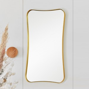 Wholesale Modern Luxury Gold Reflection full lengths wall mirrors Metal Frame Mirrors Furniture 38468