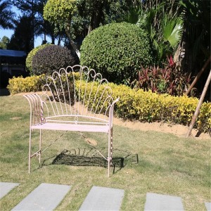 Wrought Iron Garden Outdoor Pink Bench Patio Benches 38438