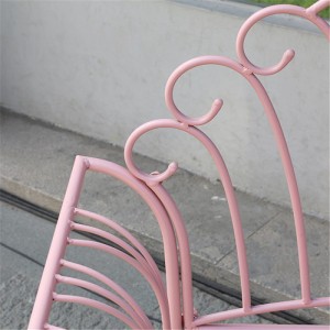 Wrought Iron Garden Outdoor Pink Bench Patio Benches 38438
