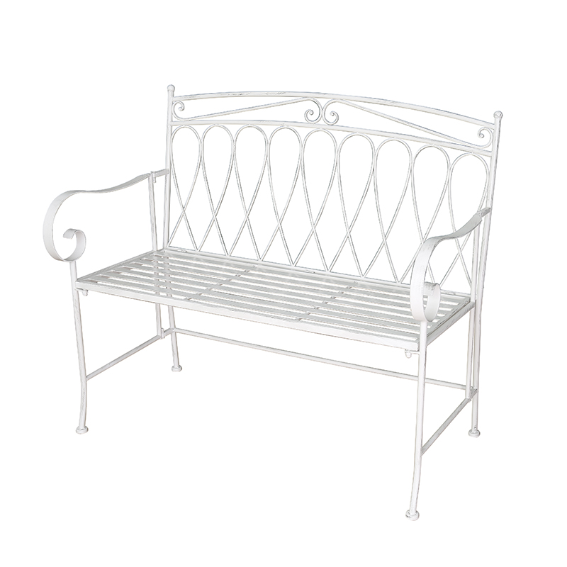 Buy Cheap Wrought Iron Long Bench Manufacturers -
 Wrought Iron Metal Benches Teak Garden Outdoor Patio Bistro Set bench Seat – Powerlon