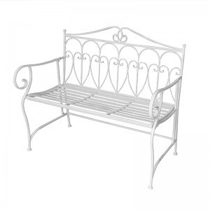 Wrought Iron concrete metal garden benches for outdoors clearance 38420