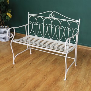 Wrought Iron concrete metal garden benches for outdoors clearance 38420