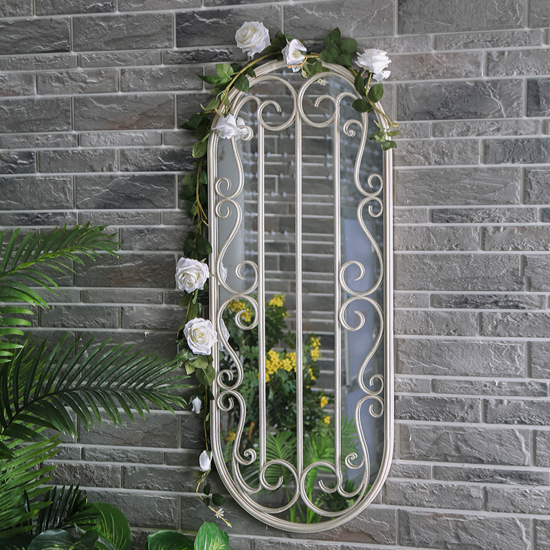 Decoration Metal Frame Oval Framed Wall Mirror 38668 Featured Image